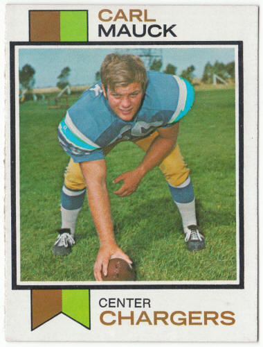 1973 Topps Football #92 Carl Mauck Rookie Card