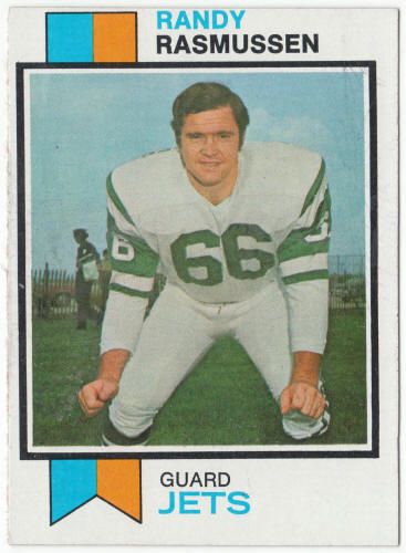 1973 Topps Football #99 Randy Rasmussen Rookie Card