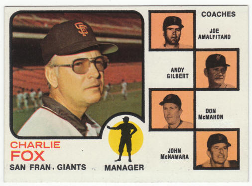 1973 Topps 252A Charlie Fox front
