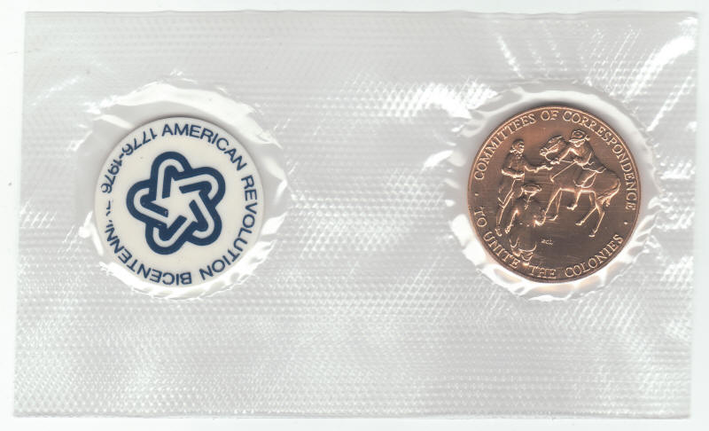 1973 American Revolution Bicentennial Commemorative Medal reverse