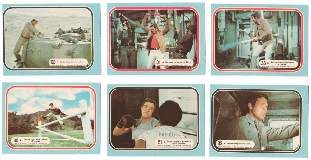 1975 Donruss Six Million Dollar Man Stickers