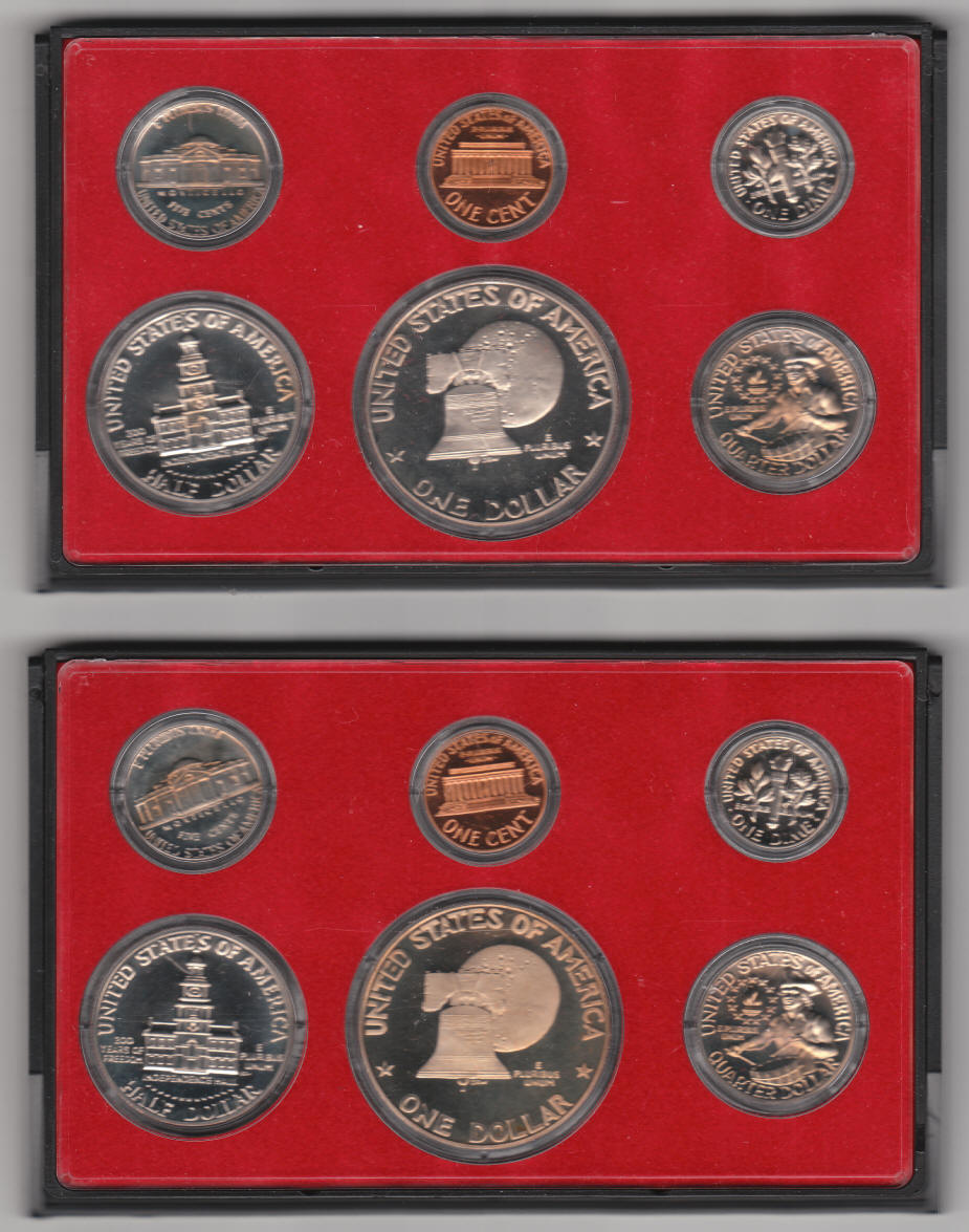 1975 S United States Proof Coin Sets Reverse