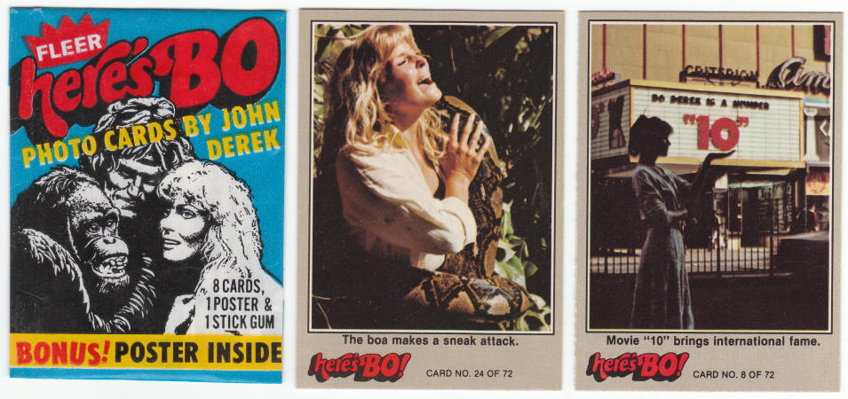 1981 Fleer Heres Bo Wax Pack Wrapper Trading Cards