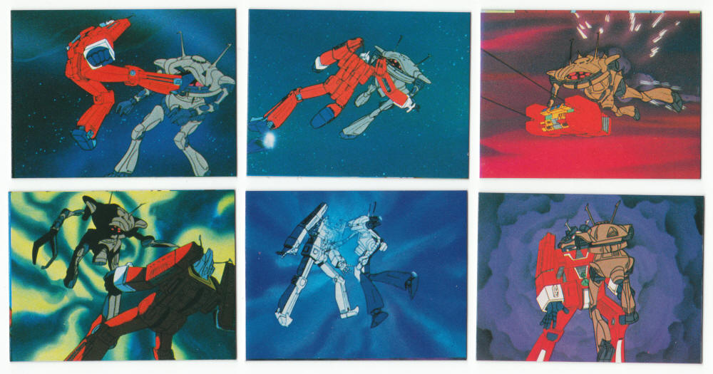 1982 Yamakatsu Space Runaway Ideon Trading Cards fronts