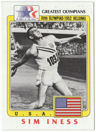 1983 Historys Greatest Olympians #84 Sim Iness