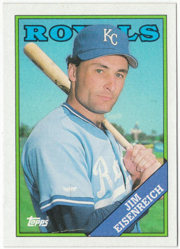 1988 Topps Baseball #348 Jim Eisenreich ERR
