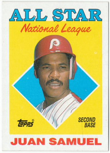 1988 Topps Baseball #398 Juan Samuel AS ERR