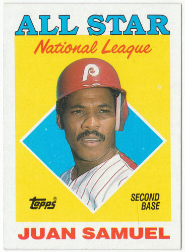 1988 Topps Baseball #398 Juan Samuel AS ERR