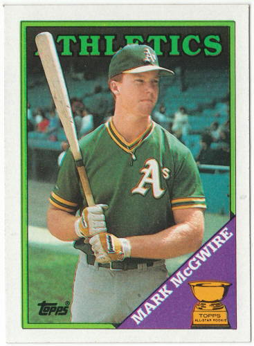 1988 Topps Baseball #580 Mark McGwire