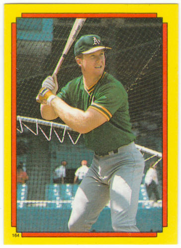 1988 Topps Superstar Sticker #164 Mark McGwire