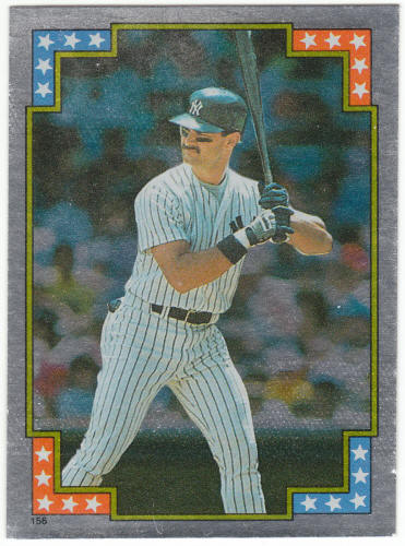 1988 Topps Superstar Foil Sticker #156 Don Mattingly
