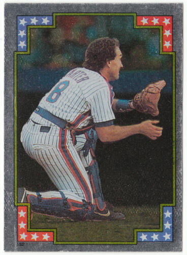 1988 Topps Superstar Foil Sticker #152 Gary Carter