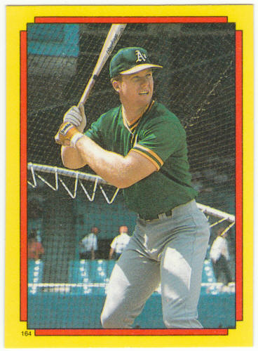 1988 Topps Superstar Sticker #164 Mark McGwire