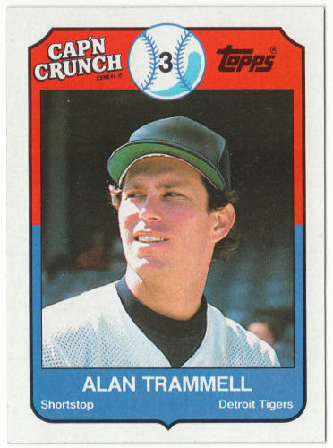 1989 Capn Crunch Cereal Topps Baseball #12 Alan Trammell