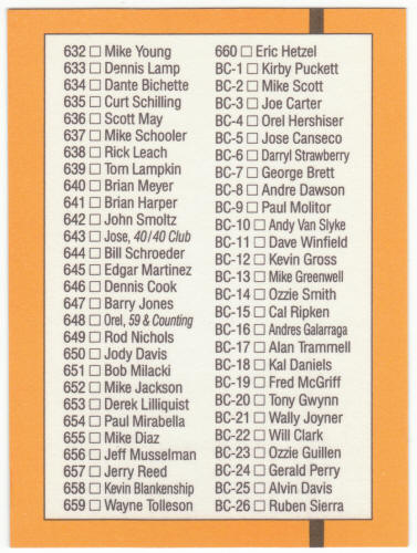1989 Donruss Baseball #600B Checklist Correct