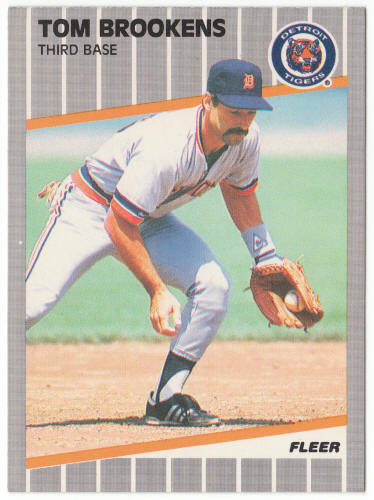 1989 Fleer Baseball #132A Tom Brookens Error Card