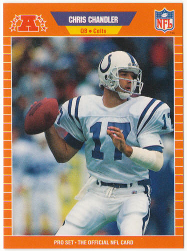 1989 Pro Set Football #159 Chris Chandler Rookie Card