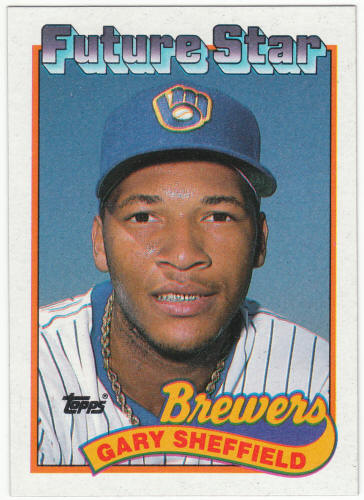 1989 Topps Baseball #343 Gary Sheffield Rookie Card