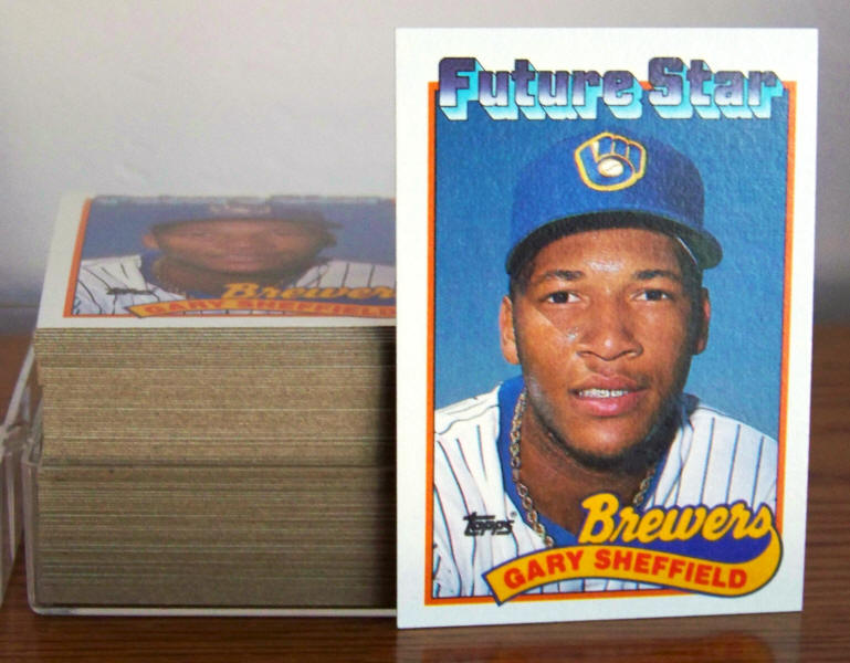 1989 Topps Baseball #343 Gary Sheffield Rookie Card Block of 100