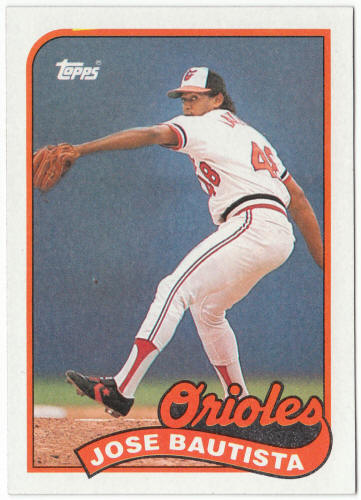 1989 Topps #469 Jose Bautista Error Rookie Card