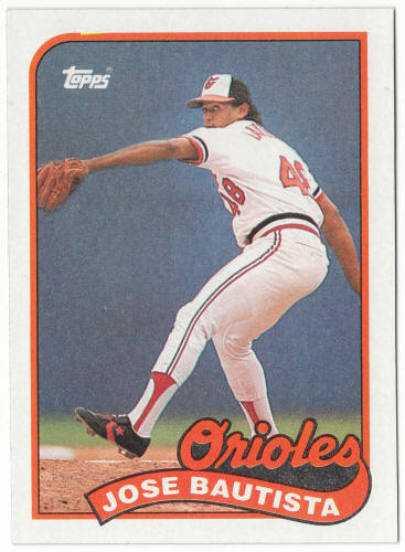 1989 Topps #469 Jose Bautista Error Rookie Card