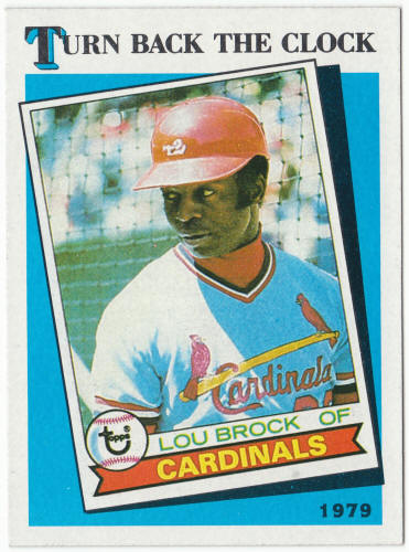 1989 Topps Baseball #662 Lou Brock Correct Card