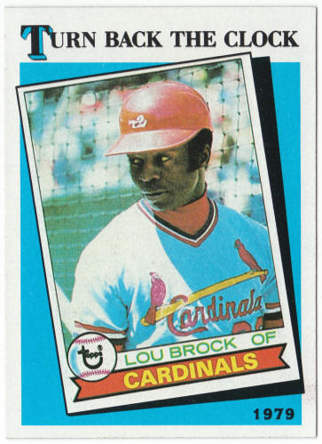 1989 Topps Baseball #662B Lou Brock Error Card
