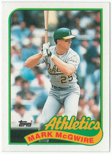 1989 Topps Baseball #70A Mark McGwire Error