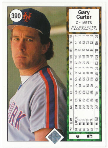 1989 Upper Deck #390 Gary Carter