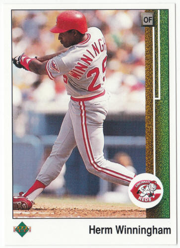 1989 Upper Deck Baseball #636A Herm Winningham Error Card