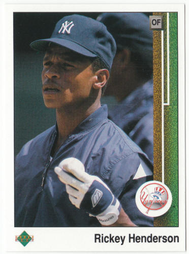 1989 Upper Deck Baseball #210 Rickey Henderson UER