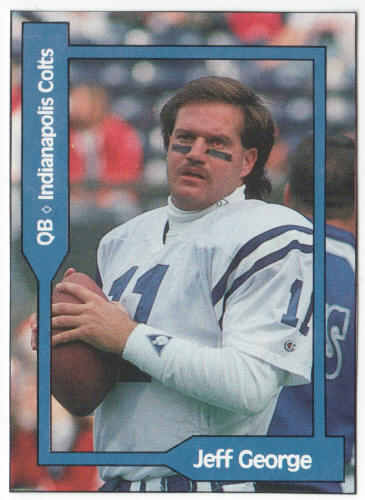 1990-91 SCD #29 Jeff George Pocket Price Guide Card