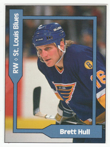 1990-91 SCD #4 Brett Hull Pocket Price Guide Card