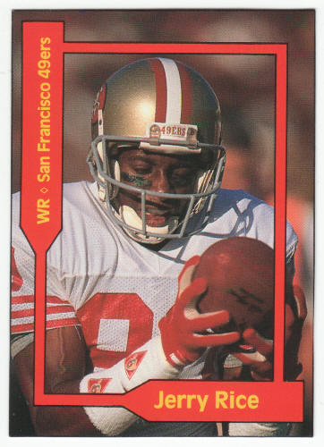 1990-91 SCD #11 Jerry Rice Pocket Price Guide Card