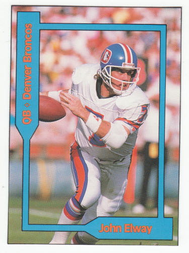 1990-91 SCD #57 John Elway Pocket Price Guide Card