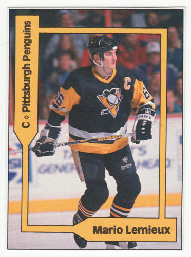 1990-91 SCD #1 Mario Lemieux Pocket Price Guide Card