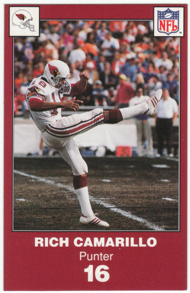 1990 Louis Rich Police Phoenix Cardinals Rich Camarillo