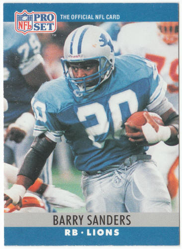 1990 Pro Set Football #102 Barry Sanders COR