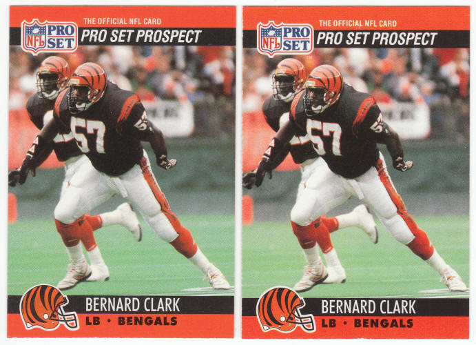 1990 Pro Set Bernard Clark 729 ERR COR 1990 Pro Set Bernard Clark 729 ERR COR