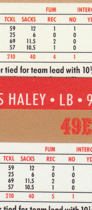 1990 Pro Set Charles Haley 289A 289B 1990 Pro Set Charles Haley 289A 289B