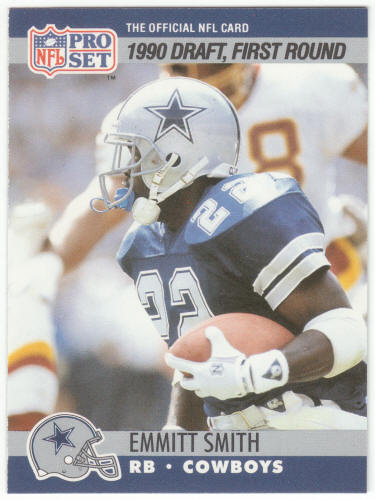 1990 Pro Set #685 Emmitt Smith Rookie Card