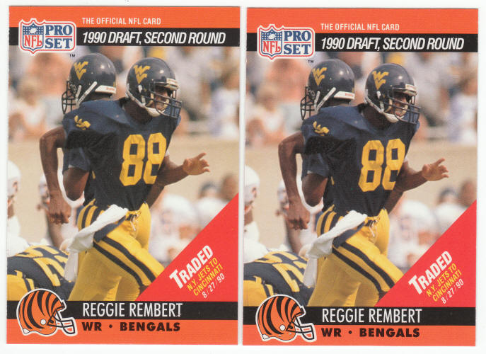 1990 Pro Set Reggie Rembert 697 Rookie Card ERR COR