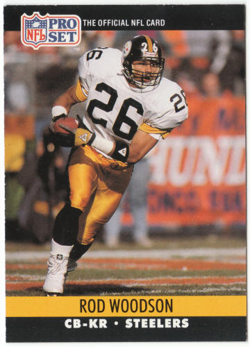 1990 Pro Set Football #626A Rod Woodson Error
