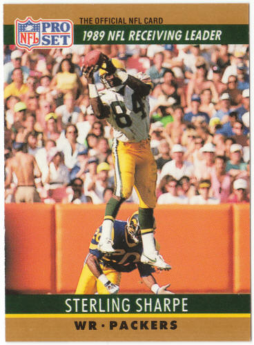 1990 Pro Set Football #13 Sterling Sharpe Receiving Leader