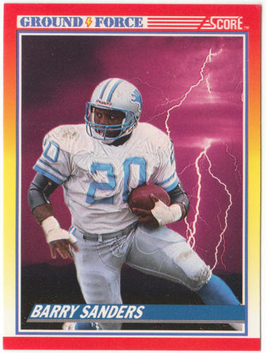 1990 Score Football #325 Barry Sanders Ground Force