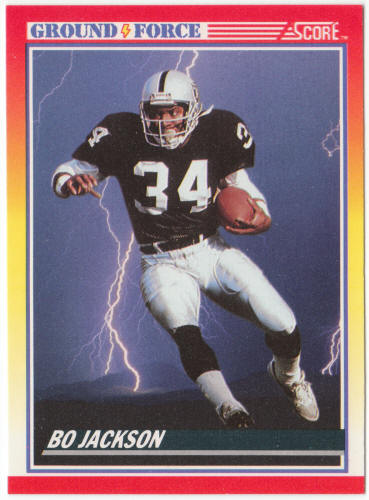 1990 Score Football #330 Bo Jackson Ground Force