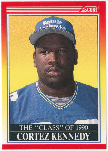 1990 Score Football #616 Cortez Kennedy Rookie Card