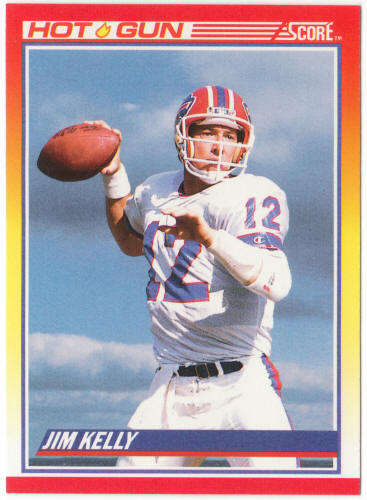 1990 Score Football #318 Jim Kelly Hot Gun