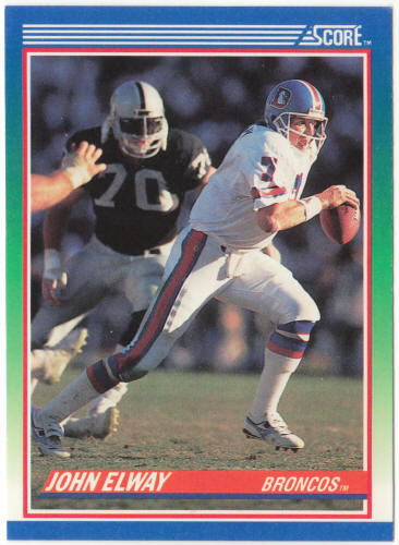 1990 Score Football #25 John Elway