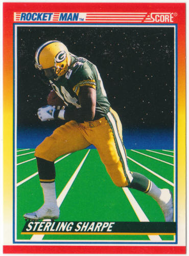 1990 Score Football #560 Sterling Sharpe Rocket Man
